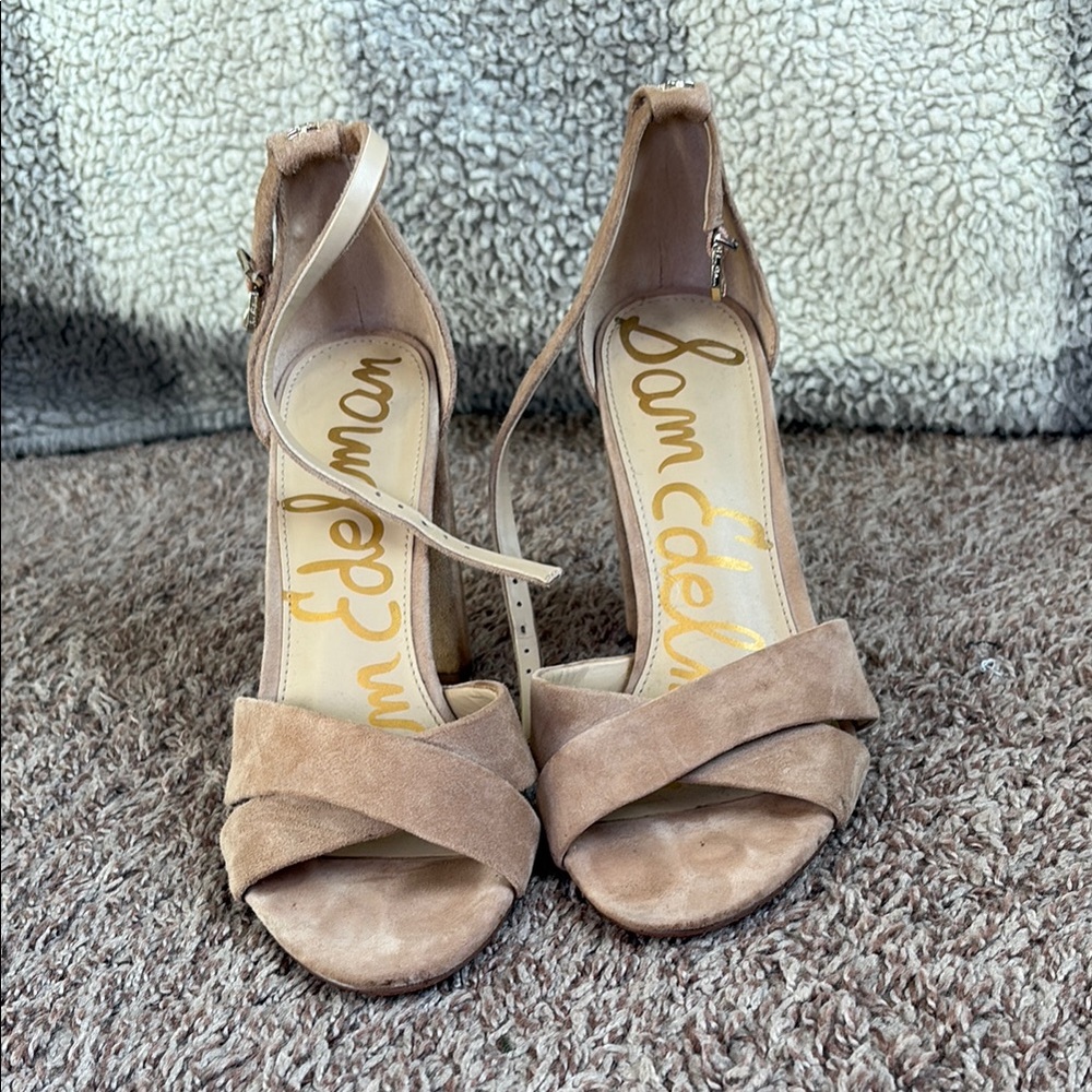 Sam Edelman Women's Beige Block Heels